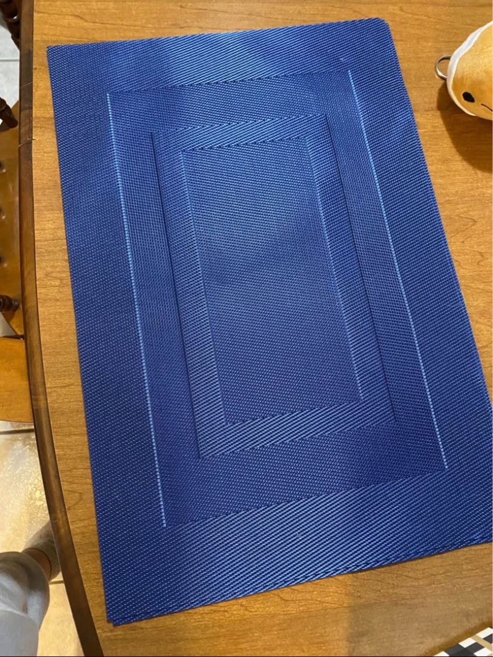 Textured Blue Placemats Set of 6 - Deep Navy